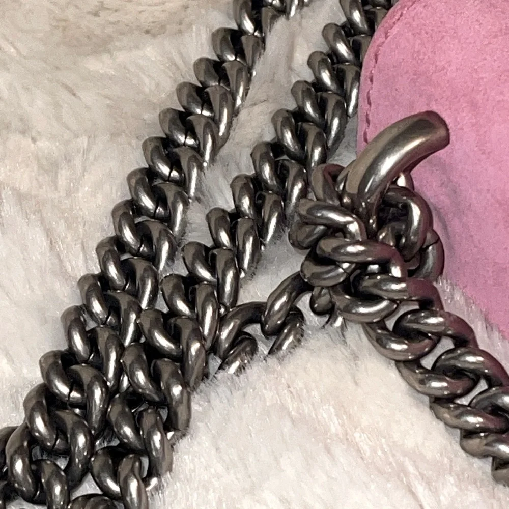 LIKE NEW GUCCI DIONYSUS SMALL SUEDE PINK SHOULDER CROSS BODY SNAKE HEAD CLOSURE - Picture 16 of 16